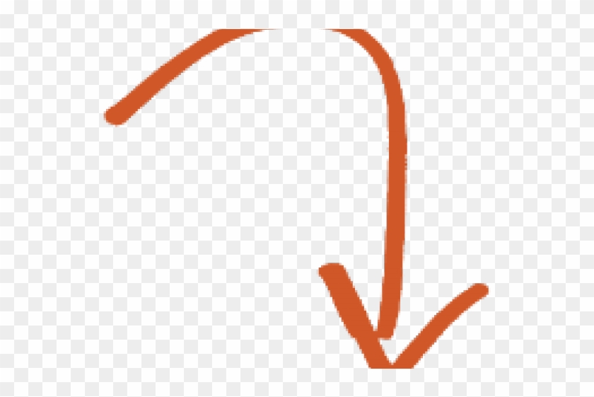 Drawn Arrow Orange Clipart