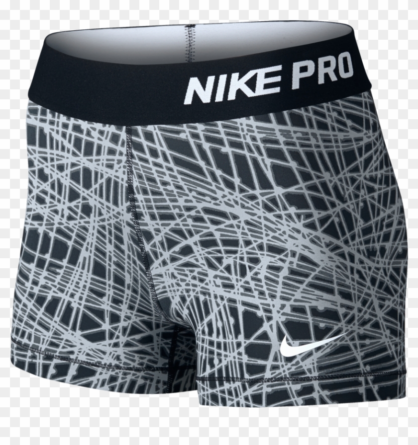 Nike Women's Pro Cool Tracer 3" Short Black Print , - Nike Pro Shorts Print Clipart #2218940
