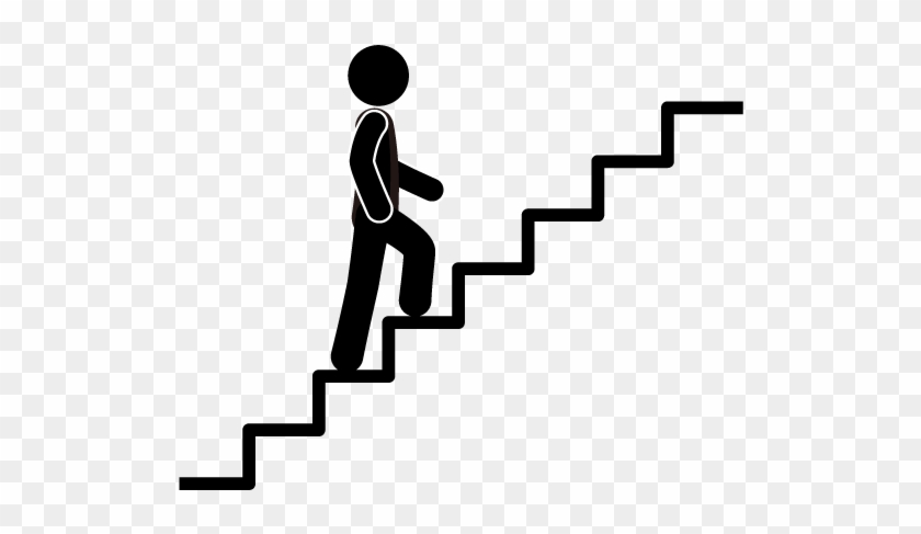 Stair Silhouette At Getdrawings Com Free For Ⓒ - Go Up The Stairs Clipart
