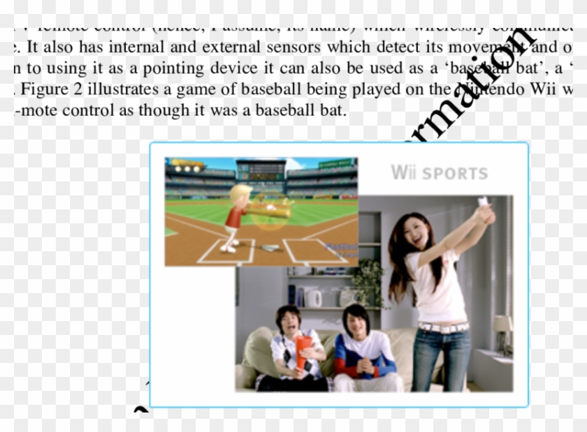 The Nintendo Wii-mote Control In Action - Wii Sports Clipart #2220285