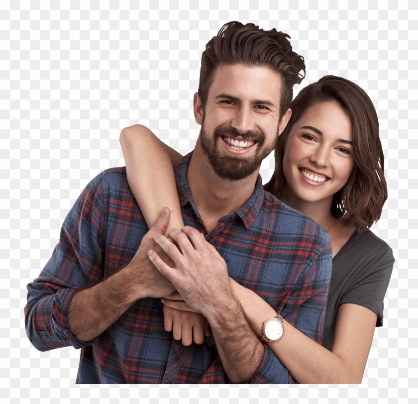 Couple Posing And Smiling Flipped - Couple Posing Png Clipart #2220408
