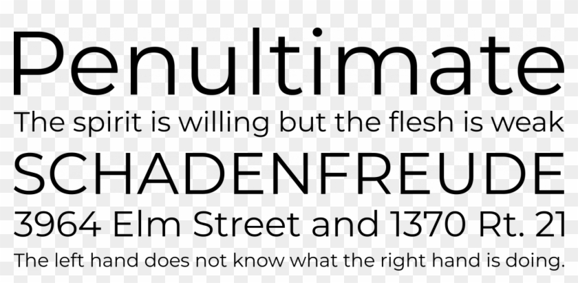 Montserrat Font Phrases - Grotesque Font Clipart