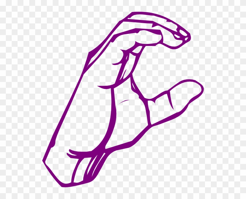 C Hand Clip Art - Sign Language Letters C - Png Download #2222385