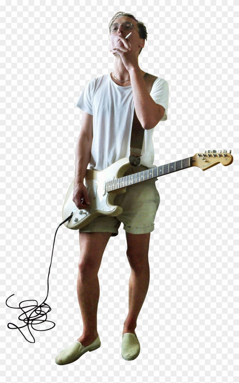 #235 C Playing Guitar With The Man Cut Out People, - People Playing Guitar Png Clipart