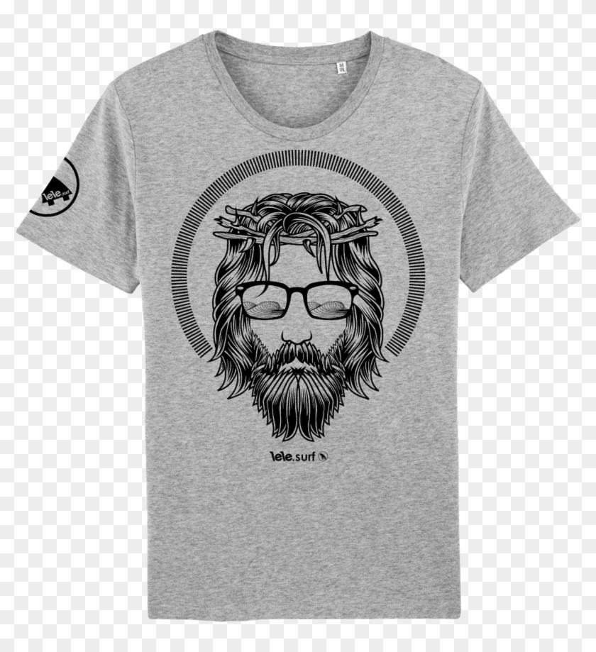 Surf T-shirt Men Grey, The Son - Surf T Shirts Clipart
