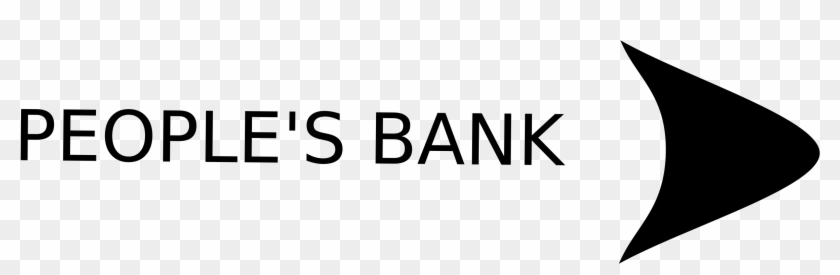 People's Bank Logo Black And Ahite - Black-and-white Clipart