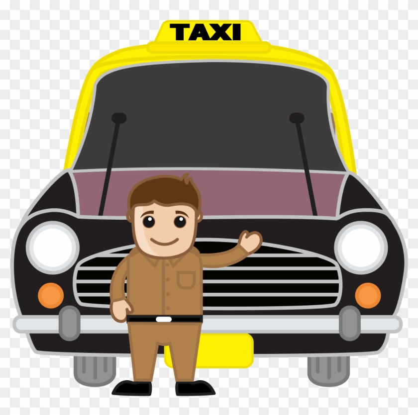 Clipart Royalty Free Download India Taxi Driver Cartoon - Taxi Driver Cartoon Png Transparent Png