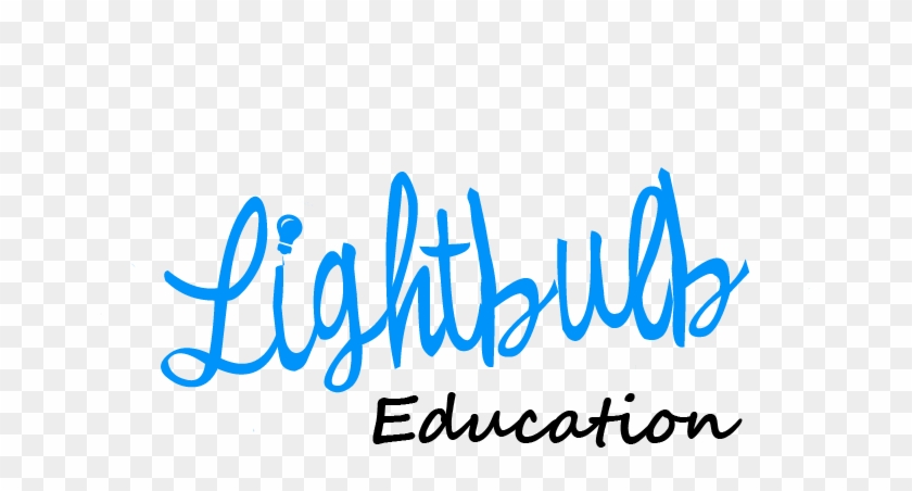 Lightbulb Education Logo - Calligraphy Clipart