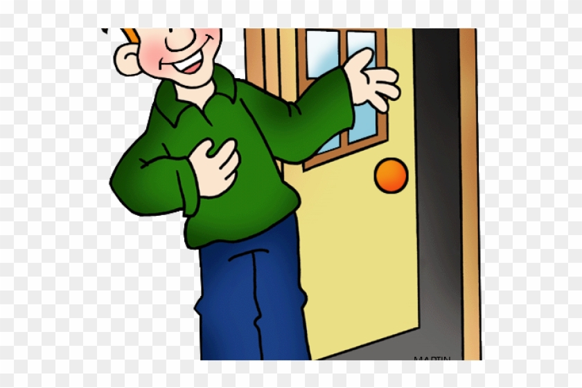 Welcome Clipart Family - Someone Holding A Door Clipart - Png Download