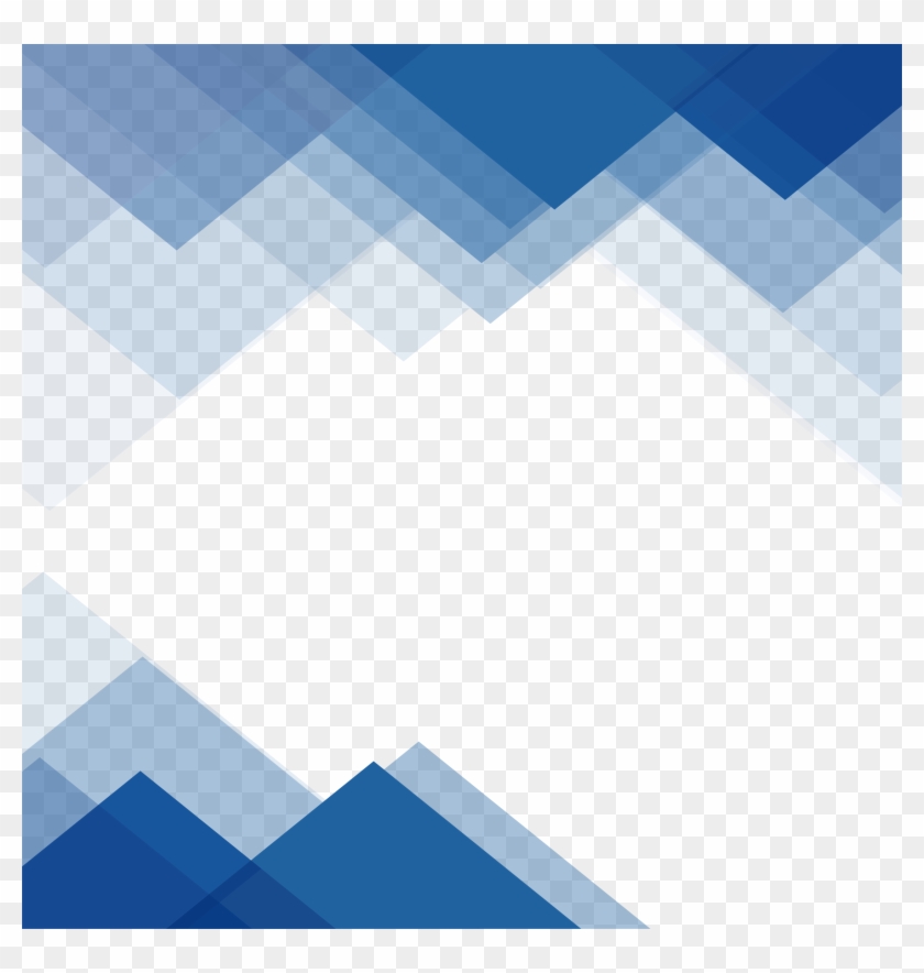 Blue Wallpaper Border Triangular Png Download Free - Design Border In Blue Png Clipart #2224515