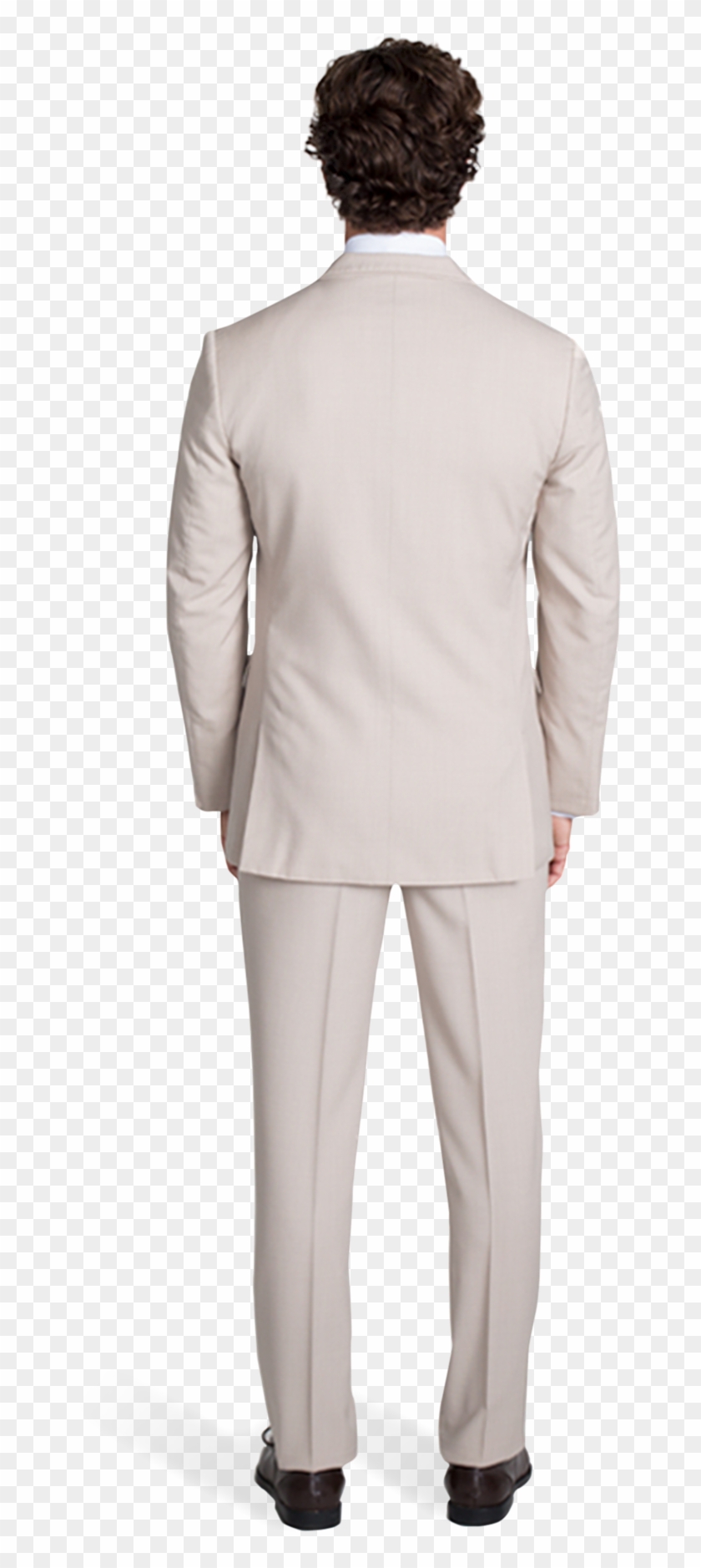 Tan Notch Lapel Suit - Man Png Back Clipart #2225054