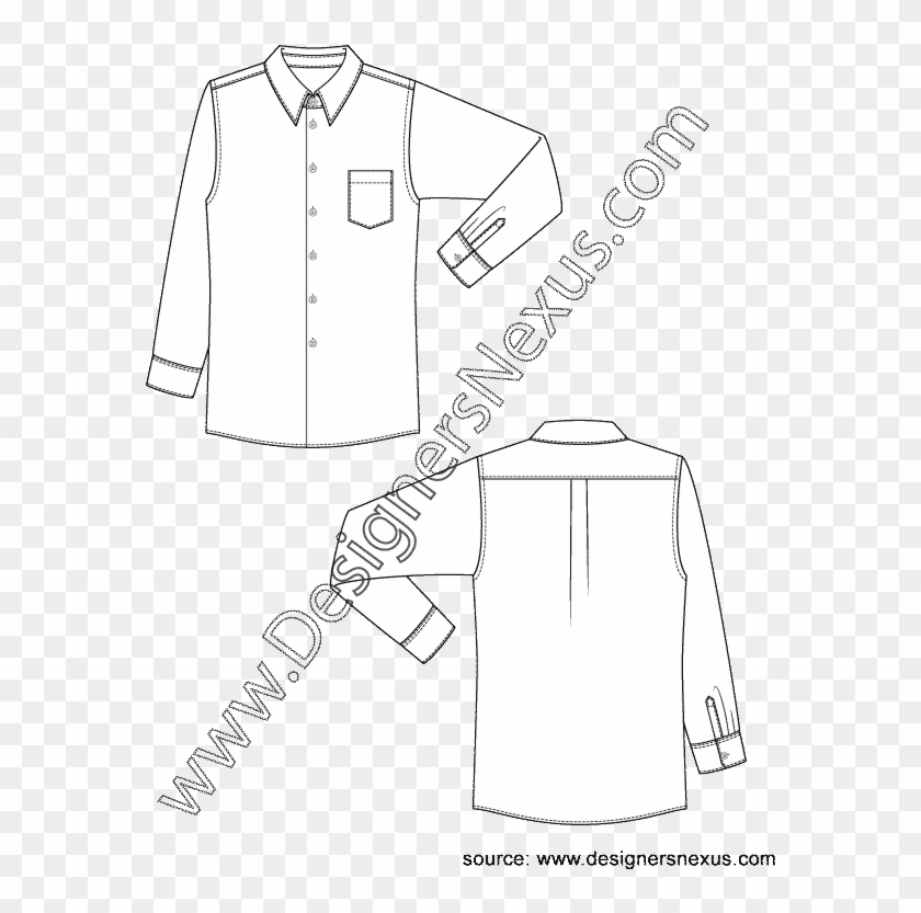 Classic Mens Dress Shirt - Illustration Clipart #2225387