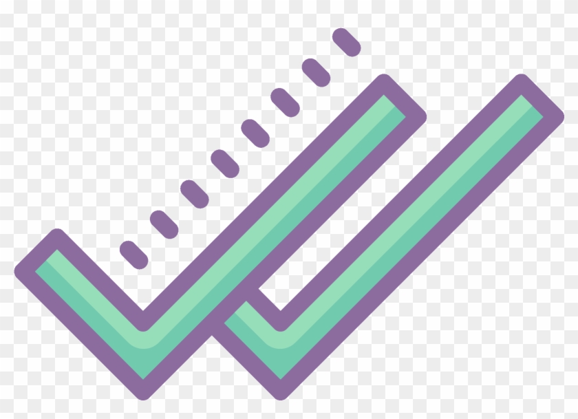 Double Tick Icon - Lilac Clipart