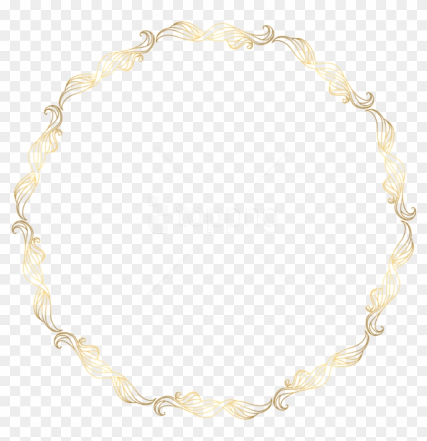 Free Png Download Floral Gold Round Border Transparent - Vintage Round Gold Border Transparent Background Clipart