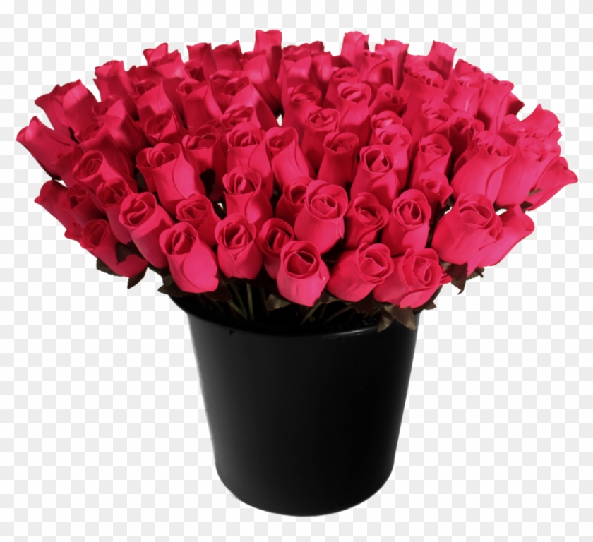 Wooden Rose Floral Display Bucket Clipart #2225723