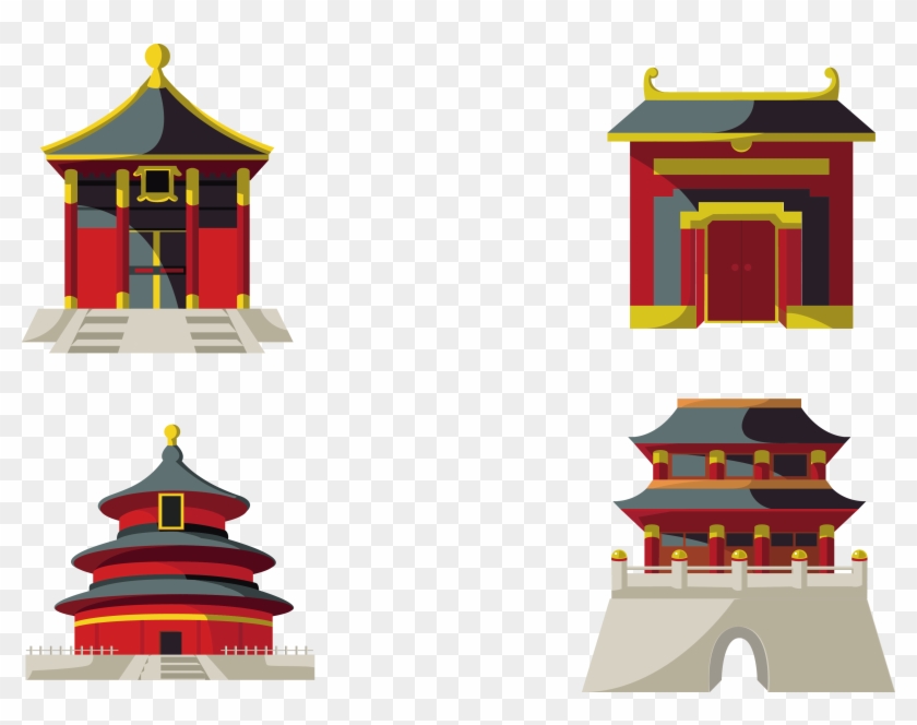 Temple Of Heaven Collection Vector - Temple Of Heaven Clipart