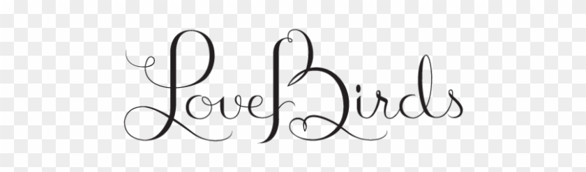 Lovebirds Logo By Symone Schultz - Calligraphy Clipart