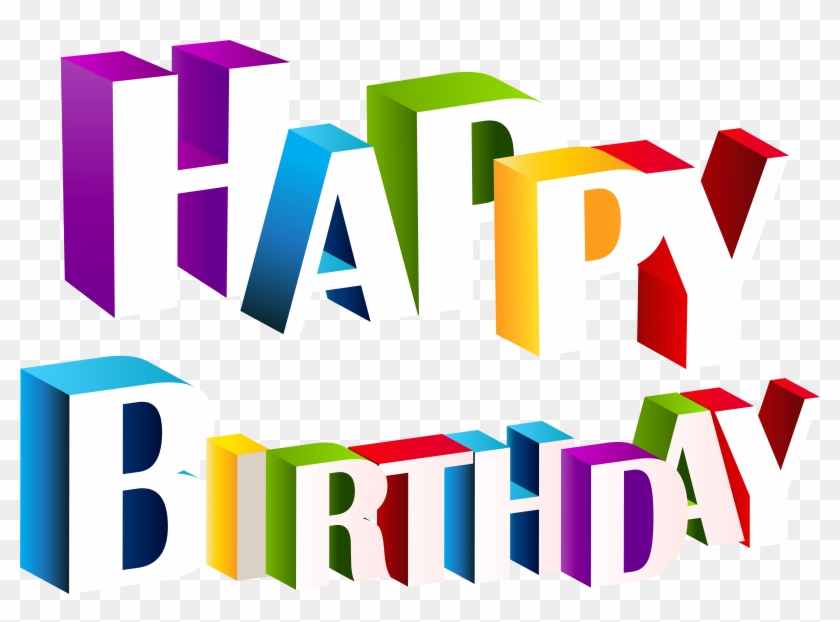 Happy Birthday Png Text 3d Art Free - Happy Birthday Png Text Clipart #2227009