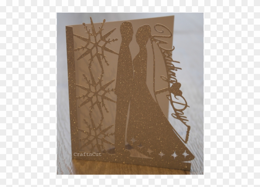 Snowflake Wedding Card - Wood Clipart