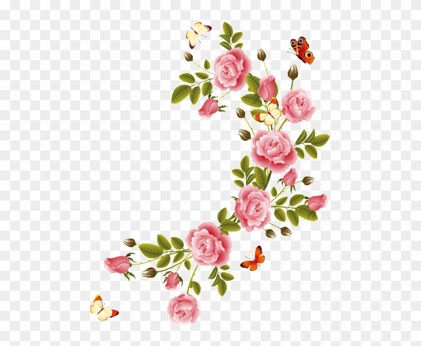 Beautiful Material For Flower Decoration, Go Download - Flower Heart Frame Png Clipart