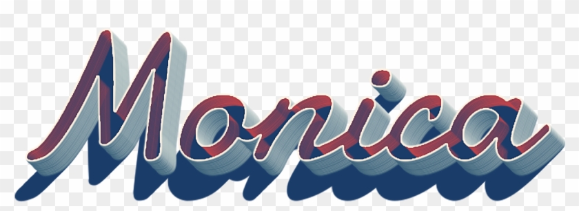 Monica 3d Letter Png Name - Maan Name Tag Clipart
