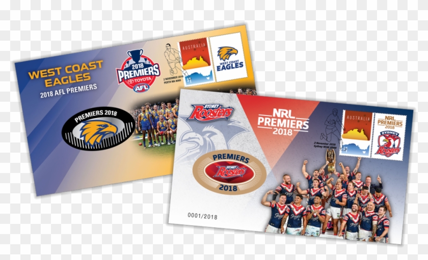 Limited Edition Afl & Nrl Premiership Medallions Pre - Sydney Roosters Clipart #2228438