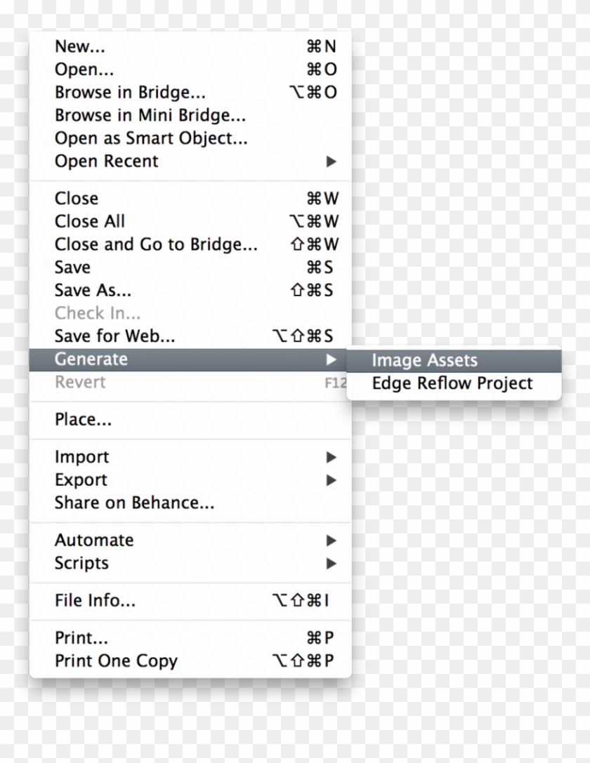 Creativefriday Adobe Cc Generator - Adobe Photoshop File Menu Clipart
