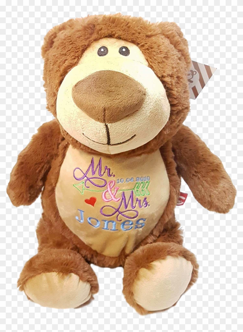 Personalised Wedding Embroidered Soft Toy Wedding Gift Clipart