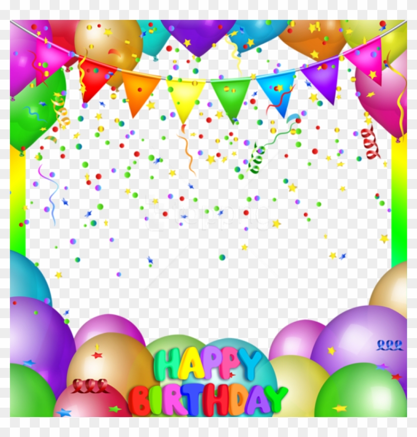Free Png Best Stock Photos Happy Birthday Balloonsframe - Birthday Frame Png Landscape Clipart