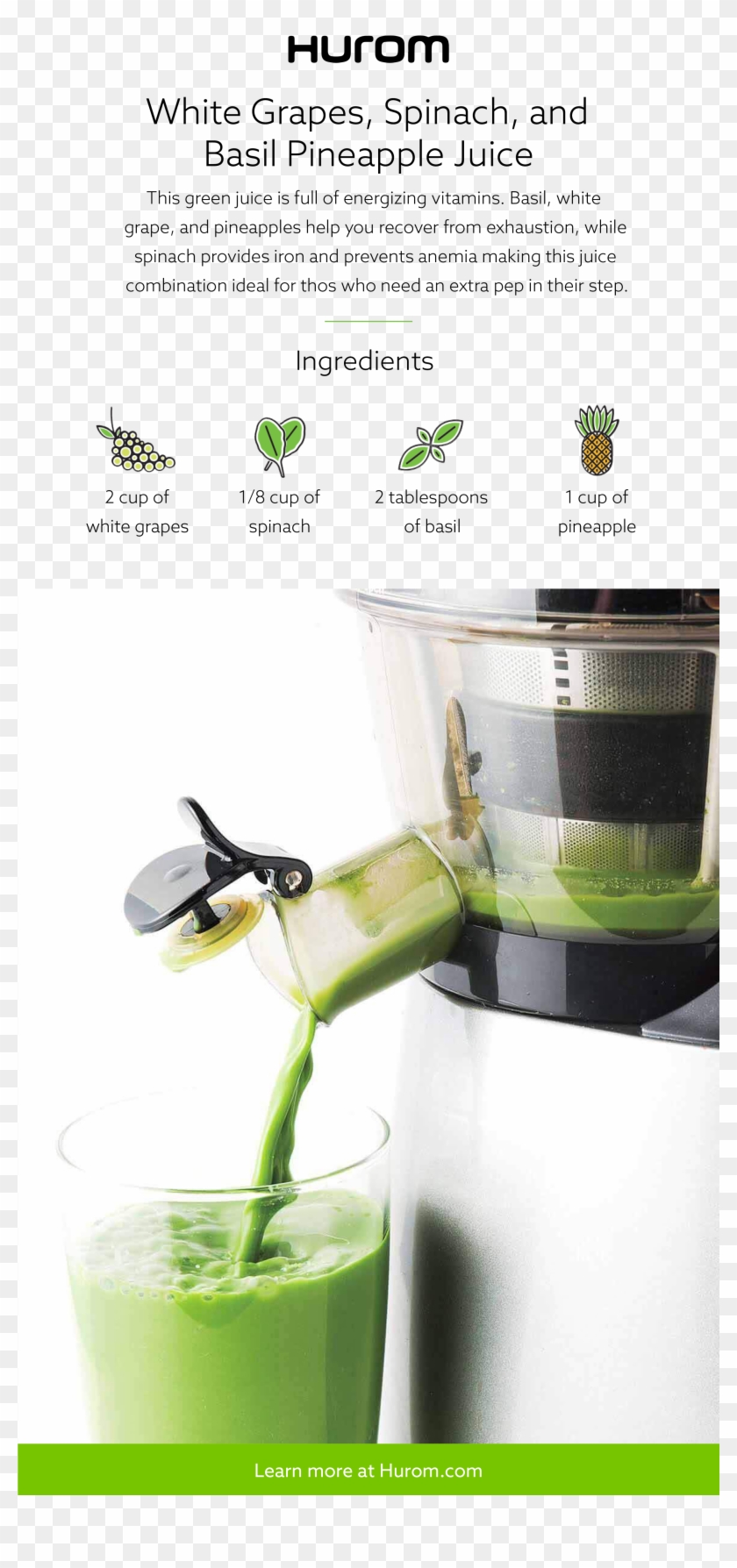 White Grapes, Spinach, And Basil Pineapple Juice - Champagne Clipart #2230847