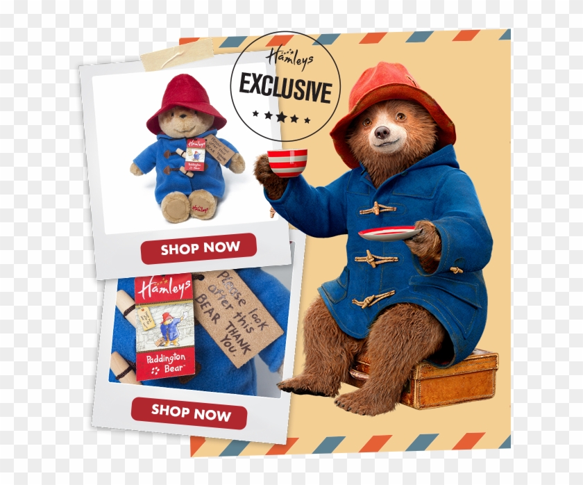 Hamleys Exclusive Paddington Soft Toy - Cartoon Clipart