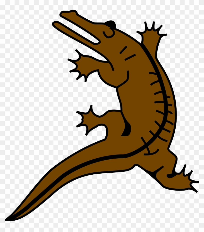 This Free Icons Png Design Of Crocodile 5 - Crocodile Coat Of Arms Clipart #2231030