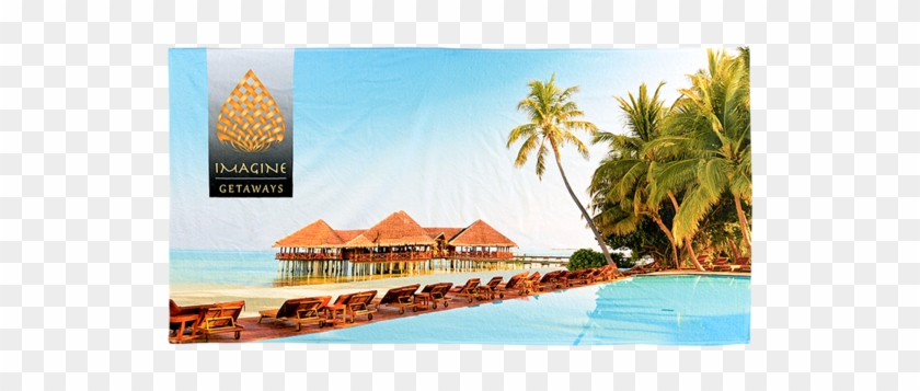 Be370s 35" X 70" Sublimated Beach Towel - Malediwy Wakacje Clipart #2231417