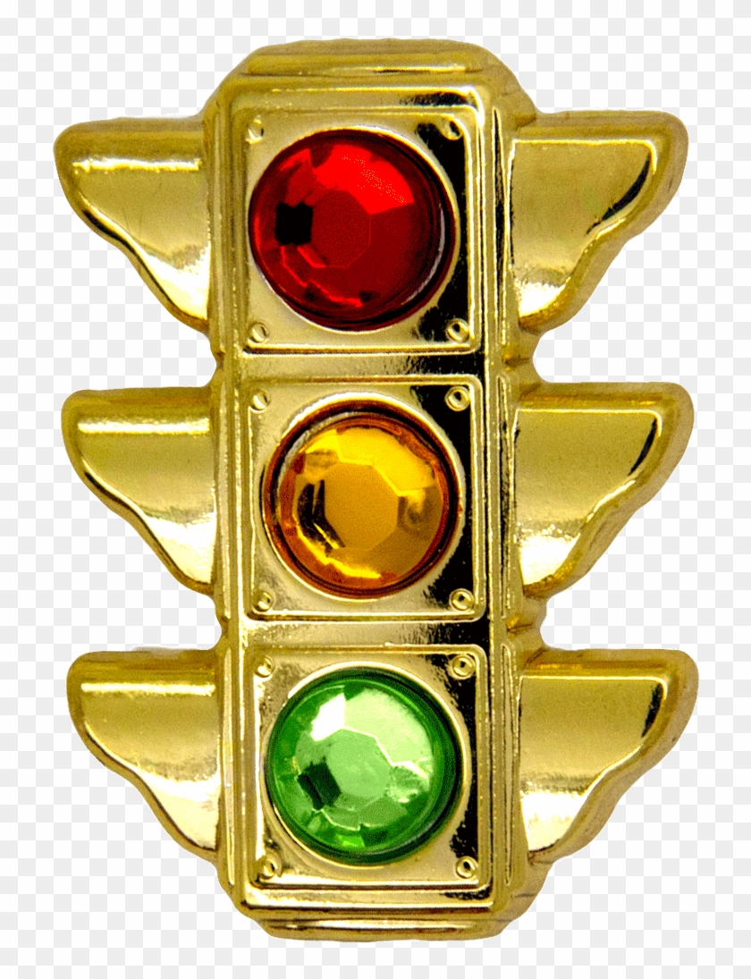 Traffic Light Pin, Gold Clipart