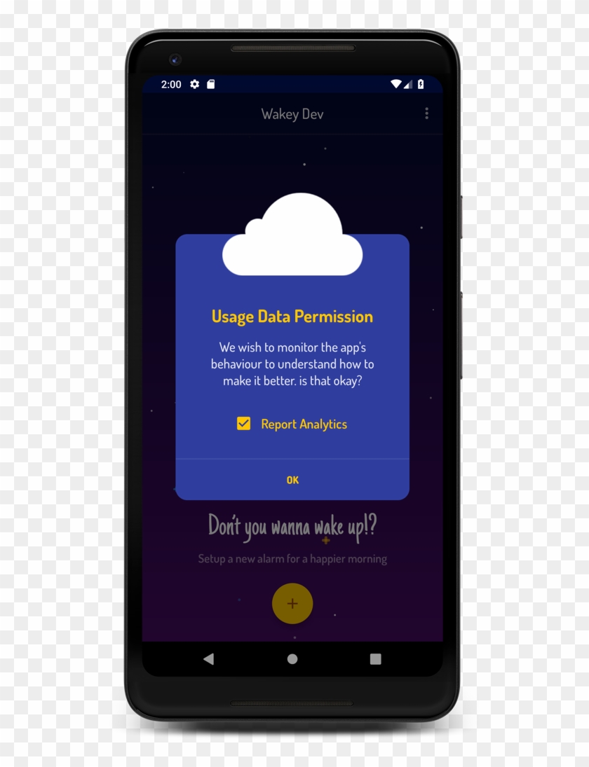 Wakey's Analytics Opt-out Dialog - Iphone Clipart