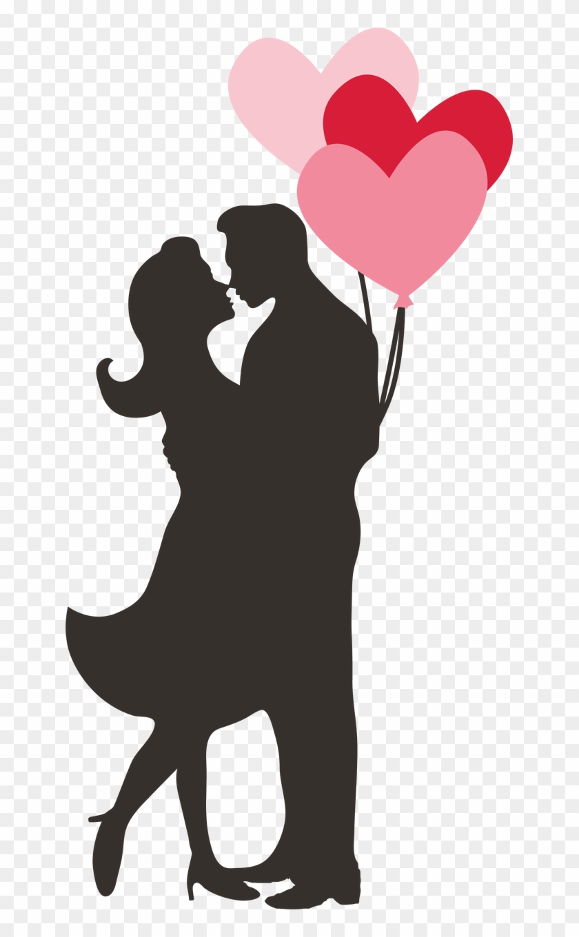 Couple Silhouette Svg Cut File - Romance Clipart