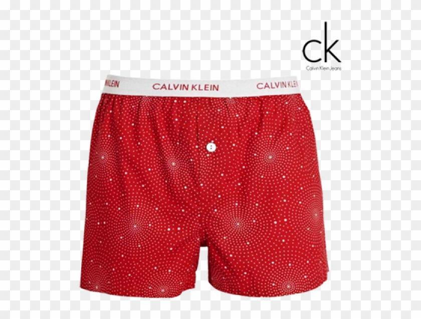 ~calvin Klein Floral Red Boxer Short Underwear - Calvin Klein One Clipart