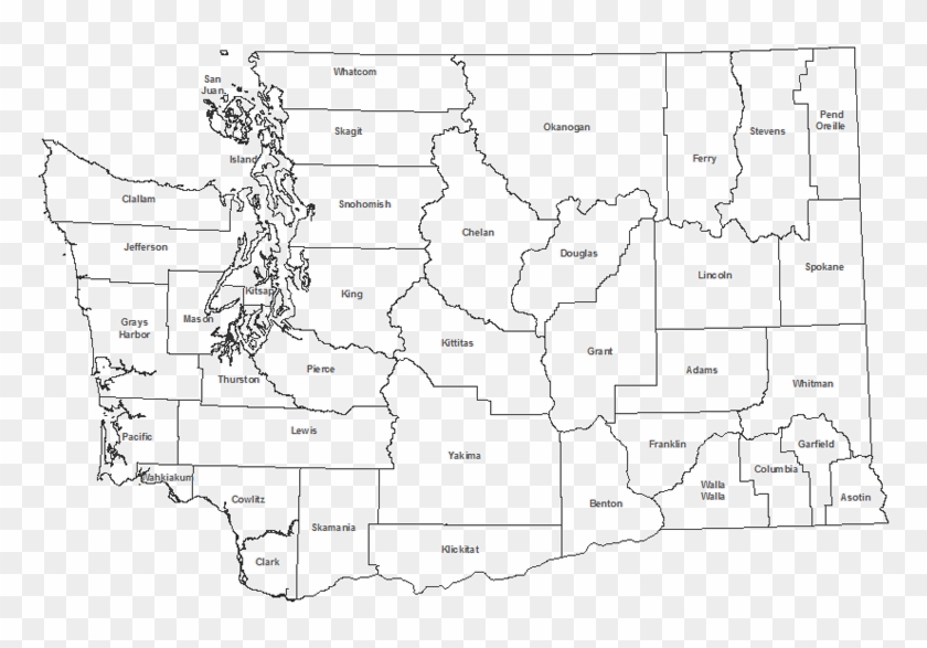 Washington State Counties Map Printable - Washington State With Counties Clipart #2232398