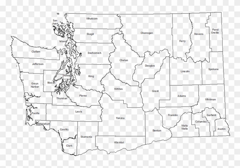 Washington State Counties Map Printable - Washington State With Counties Clipart