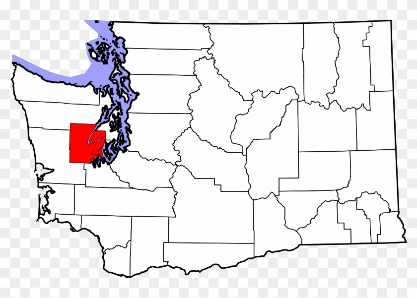 Map Of Washington Highlighting Mason County - Clark County Washington Clipart #2232438