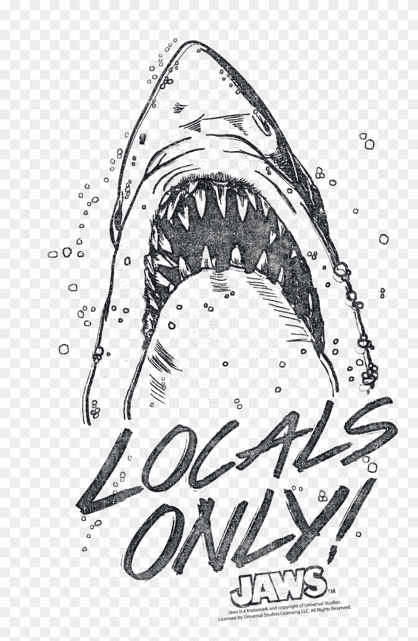 Jaws Locals Only Toddler T Shirt Clipart #2232594