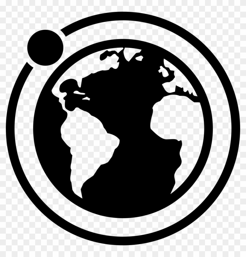 Graphic Royalty Free Download Earth Svg Moon - Earth Orbit Icon Clipart #2232880