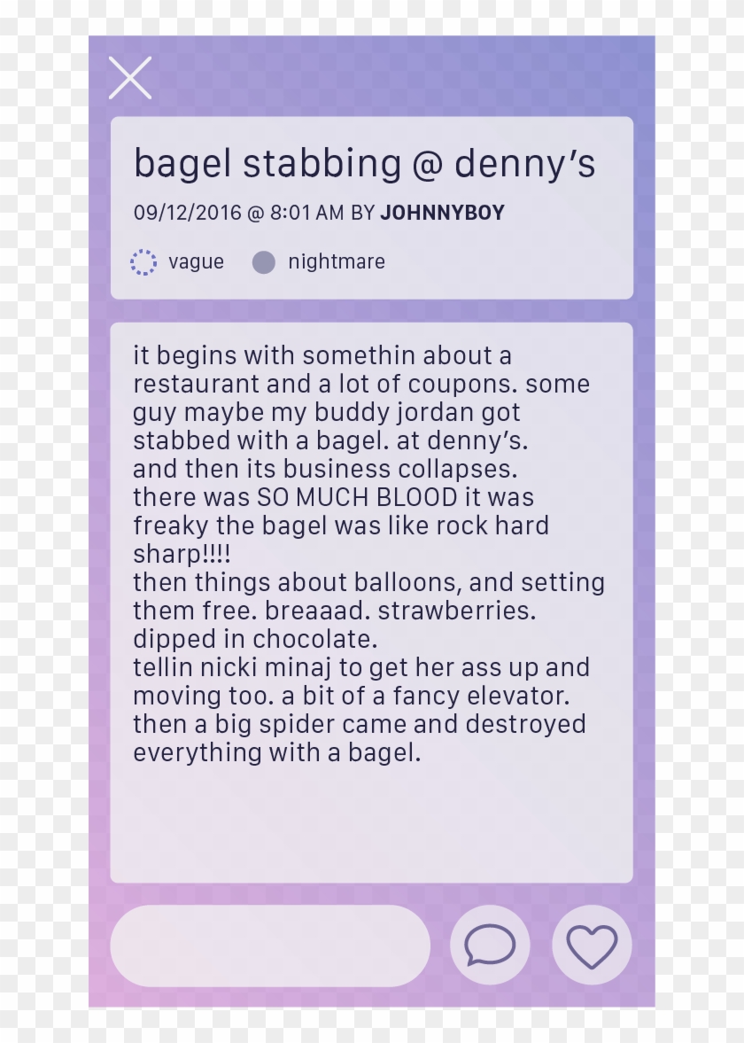 These Are Dream Entries That The User Would See After Clipart