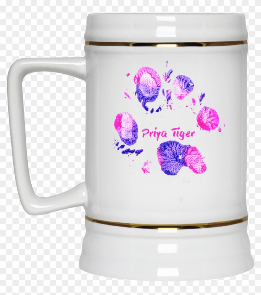 Just Added This New Priya Tiger Paw P - Beer Stein Clipart