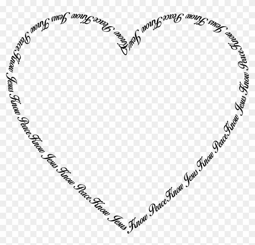 This Free Icons Png Design Of Know Jesus Know Peace - Heart Png Vintage Clipart #2235411