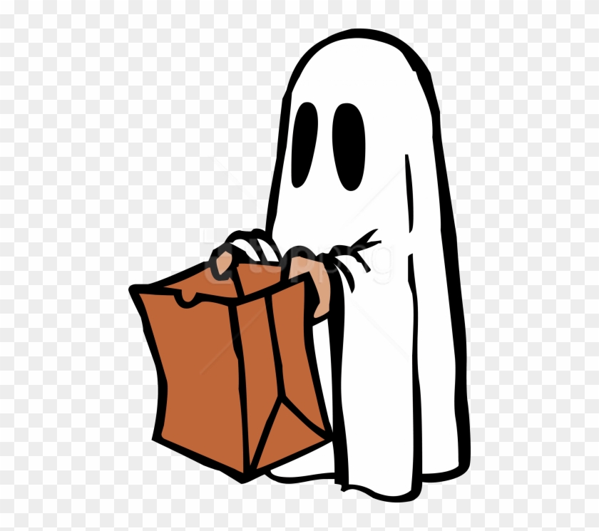 Free Png Ghost Png Images Transparent - Trick Or Treat Ghost Clipart