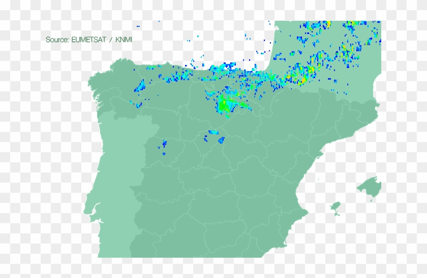 Today, No Storm Warning, Only Light Rain In Northern - Spain Map Png Clipart