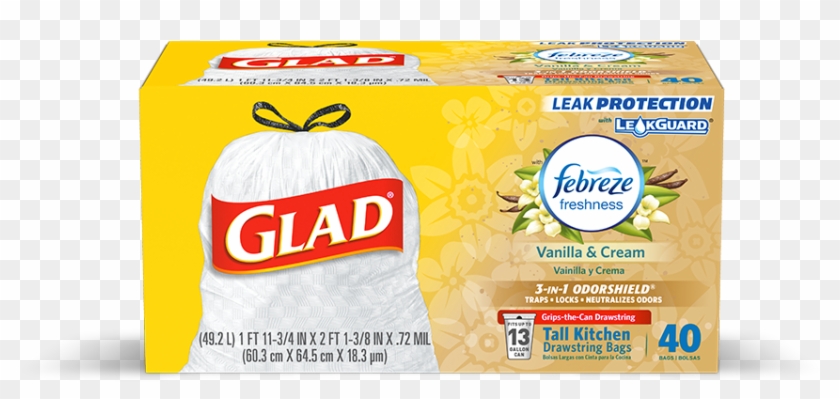 Kitchen Odorshield® Vanilla & Cream Scent - Glad Trash Bags Clipart #2236534