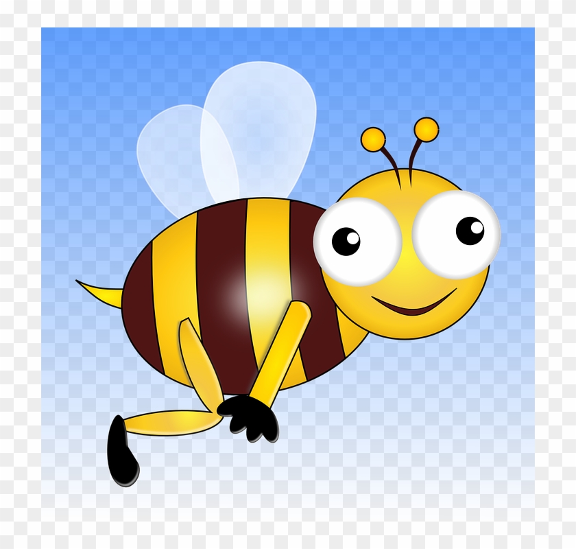 Bee, Insect, Wasp, Honeybee, Wings, Eyes, Flying, Happy - Hinh Anh Con Ong Clipart #2236639