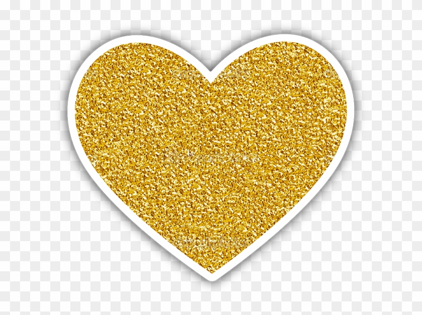 720 X 720 3 0 - Gold Heart Stickers Png Clipart #2236802